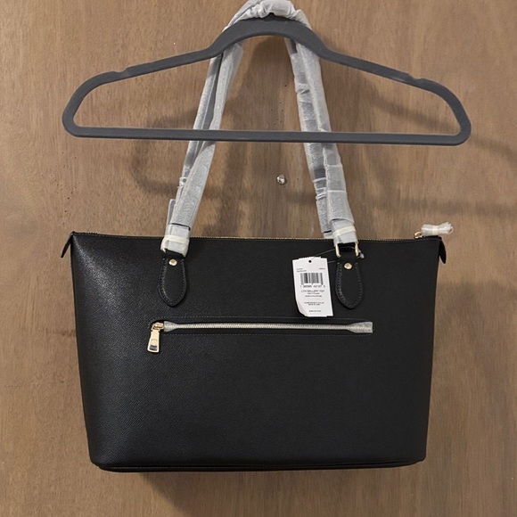 Brand New Coach Black Tote with Gold Accents - Picture 3 of 7